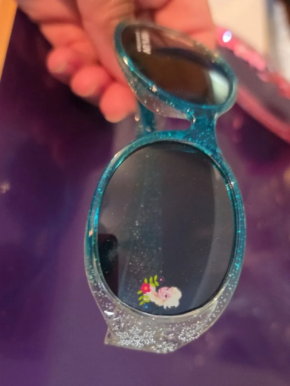 Kids New Disney Store Glitter Flower Sunglasses-Princesses